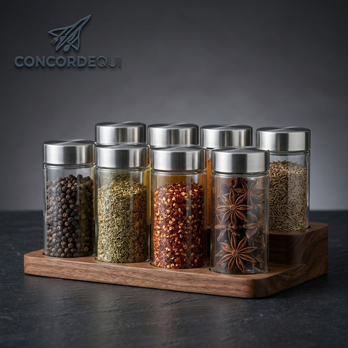 Concordequi™ ClearView Spice Jar Set
